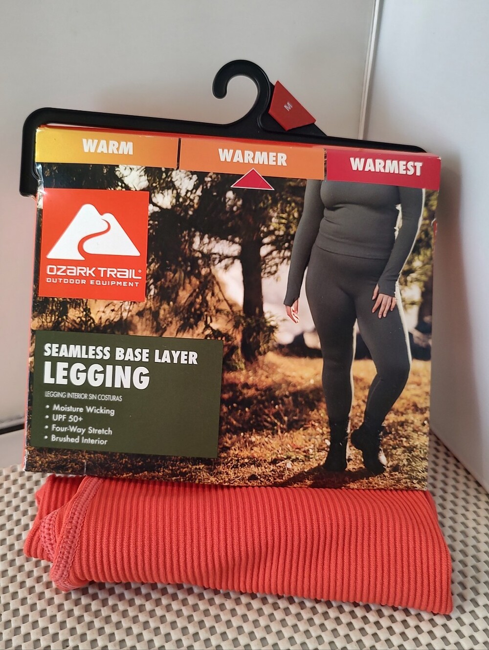 Ozark Trail Women's Size M (8-10) Warmer Thermal Seamless Fleece Legging Coral